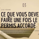 Ce que vous devez faire une fois le permis accordé