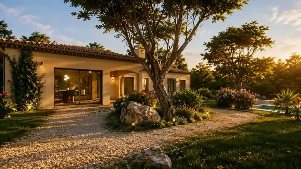 Maison en bois et pierre